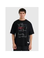 Pánske tričko oversize s potlačou 4F 4FRAW25TTSHM3257-20S Pánske tričko oversize s potlačou 4F 4FRAW25TTSHM3257-20S