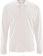 SOL'S Perfect LSL Men Pánske polo s dlhým rukávom z piké 25.2087 biele