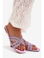 Dámské ploché fialové pantofle model 22031993 - Boto