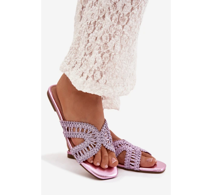 Dámské ploché fialové pantofle model 22031993 - Boto