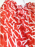 Pánske kúpacie kraťasy KM00802 0GM červená/biela - Calvin Klein