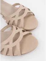 Luxusní  sandály dámské hnědé bez podpatku