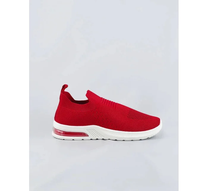 Červené dámske nazúvacie športové topánky (LDH886)