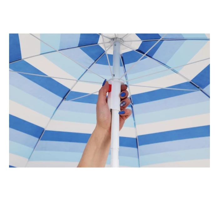 BALKÓNOVÝ PLÁŽOVÝ SLNEČNÍK 180CM MODRÁ LÍNIA 1048819