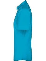 JN 679 Popelínová halenka s krátkým rukávem model 22488277 turquoise - Daiber JN 679 Popelínová halenka s krátkým rukávem model 22488277 turquoise - Daiber