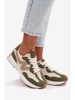 Dámské sportovní boty na platformě Zelená model 21919440 - Boto