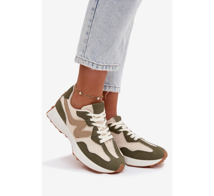 Dámské sportovní boty na platformě Zelená model 21919440 - Boto