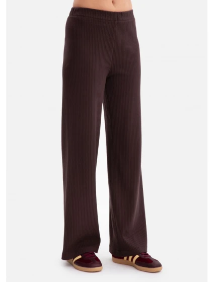 Kalhoty z úpletu tmavá čokoláda model 21379856 - BeWear