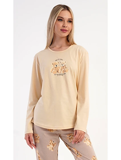 Dámské pyžamo dlouhé model 22406071 - Vienetta Dámské pyžamo dlouhé model 22406071 - Vienetta