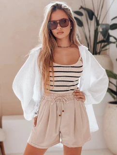 Dámske látkové šortky SUMMER TRIP khaki FashionStreet SY0435