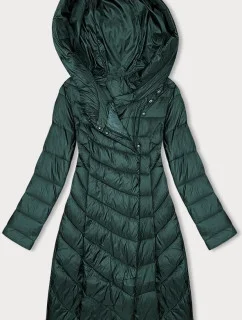 Dlouhá zelená dámská bunda s kapucí model 21247128 - Ann Gissy