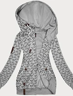 Športová mikina s kapucňou a lastovičkami sivá (2309)