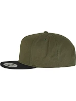 Flexfit 6007/6007T 5-panelová snapbacková čiapka 55.6007 olivová/čierna