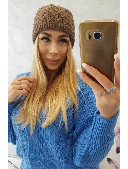 Fleecová čepice model 18750817 hnědá - K-Fashion