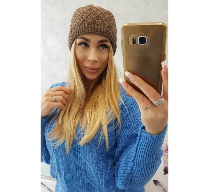 Fleecová čepice model 18750817 hnědá - K-Fashion