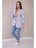 Šedé sako s elegantnými klopami