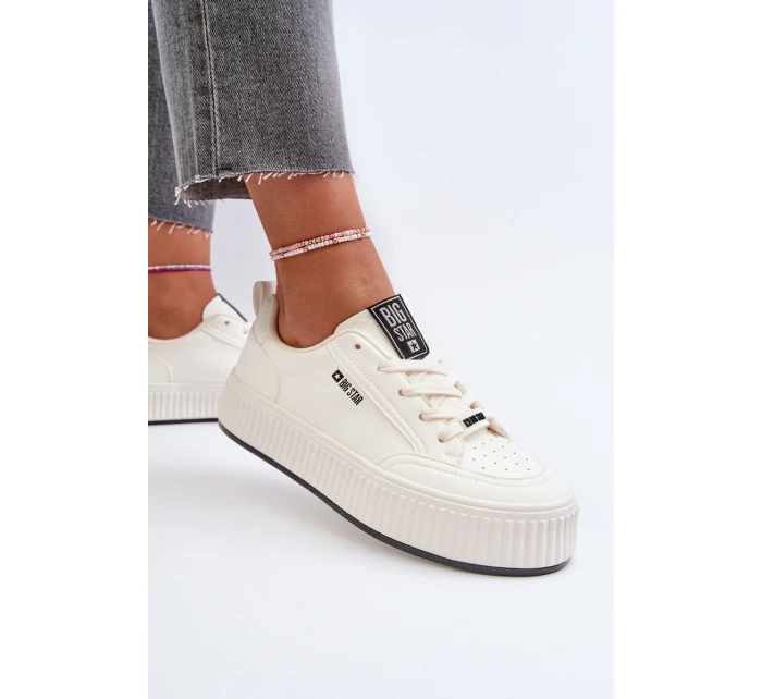 Dámské tenisky na platformě Big Star model 21654856 Bílé - Big Star Shoes Dámské tenisky na platformě Big Star model 21654856 Bílé - Big Star Shoes