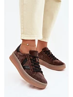 Dámské tenisky Vinceza 79597 na platformě hnědé