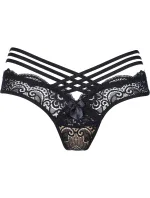 Krajková tanga model 17681810 černá - Axami