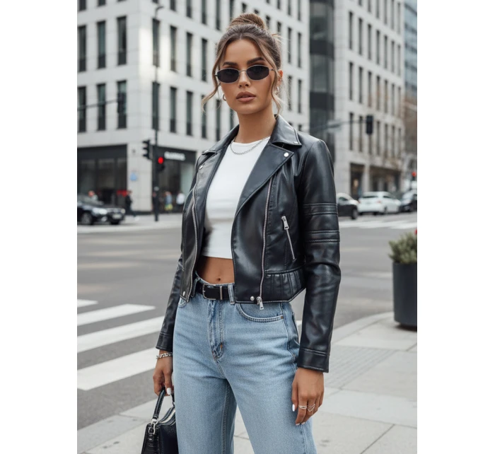 Dámská kožená bunda black Dstreet model 21979889 - FashionStreet