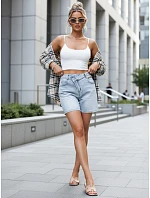 FashionStreet dámske modré džínsové šortky SY0492