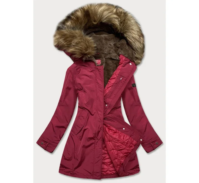 Červená dámska zimná bunda (m21309)