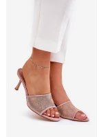 Zdobione Klapki Na Szpilce Szampańskie Ennoriel