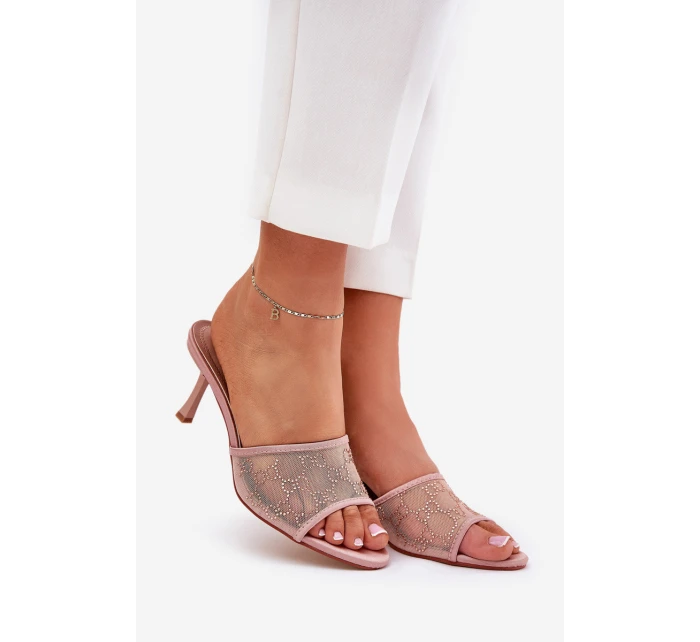 Zdobione Klapki Na Szpilce Szampańskie Ennoriel