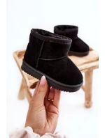 Dětské Teplé Sněhule Semišové černé model 21505522 - Boto