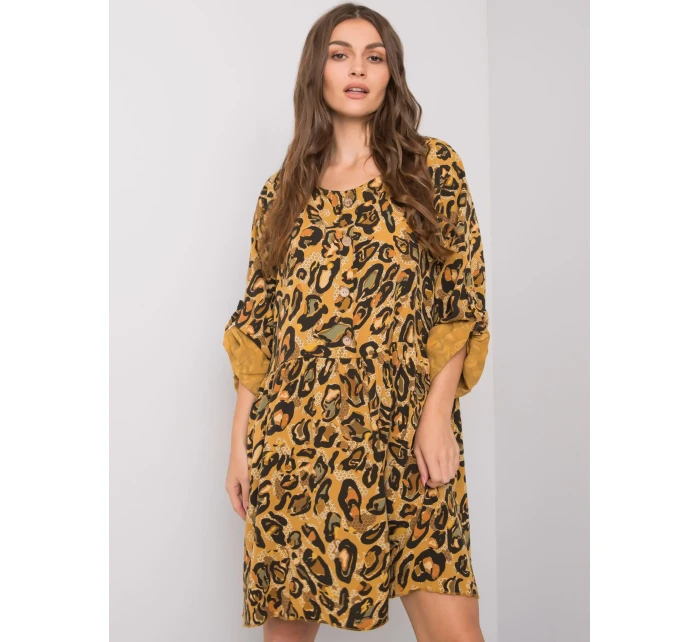 Šaty DHJ SK 21464.99 tmavo žltá