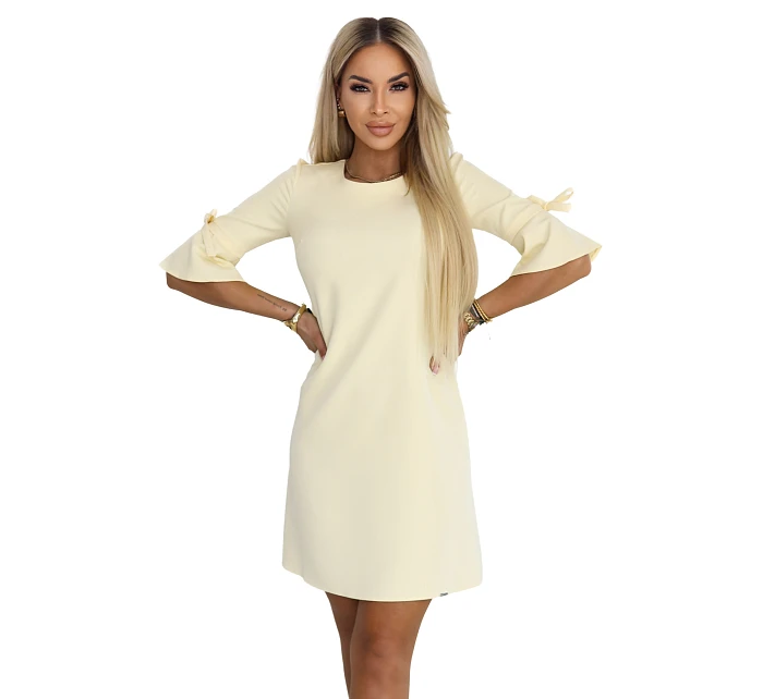 Dámske šaty 217-12 NEVA pastelová žltá - Numoco