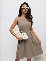 Dámske šaty MI SK A5433.96 dark beige - FPrice Dámske šaty MI SK A5433.96 dark beige - FPrice