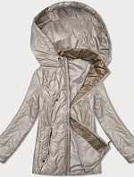 Dámska prešívaná bunda S'West s odnímateľnou kapucňou Light Beige (B8356-70)