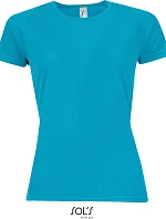 SOL'S Sporty Women Dámske športové tričko s raglánovými rukávmi 25.1159 aqua