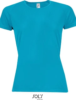SOL'S Sporty Women Dámske športové tričko s raglánovými rukávmi 25.1159 aqua
