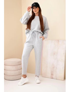 Dámsky viskózový komplet butter grey