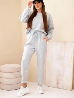 Dámsky viskózový komplet butter grey