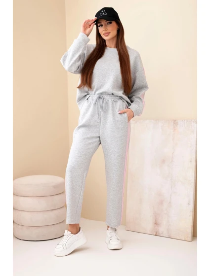 Dámsky viskózový komplet butter grey