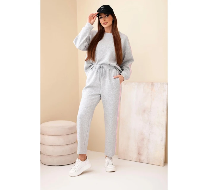 Dámsky viskózový komplet butter grey