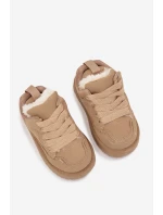 Dětské tenisky vyhřívané plyšovým kožíškem Béžové Mireen Dětské tenisky vyhřívané plyšovým kožíškem Béžové Mireen