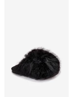 Dámske kožušinové papuče - čierne Iseline Dámske kožušinové papuče - čierne Iseline