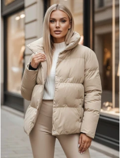 Dámská prošívaná zimní bunda light beige Dstreet model 21995474 - FashionStreet
