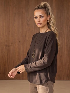 Bluzka damska bawełniana oversize z  model 22544841 - FashionStreet