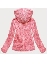 Červená melanžová dámská plyšová mikina model 17929619 - J.STYLE Červená melanžová dámská plyšová mikina model 17929619 - J.STYLE