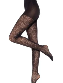 Dámske pančuchy 04 Floral plus - GATTA