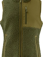 James Harvest Kingsley Fleece Vest Women Dámska fleecová vesta Sherpa „Two-Tone“ 62.1505 machovo zelená