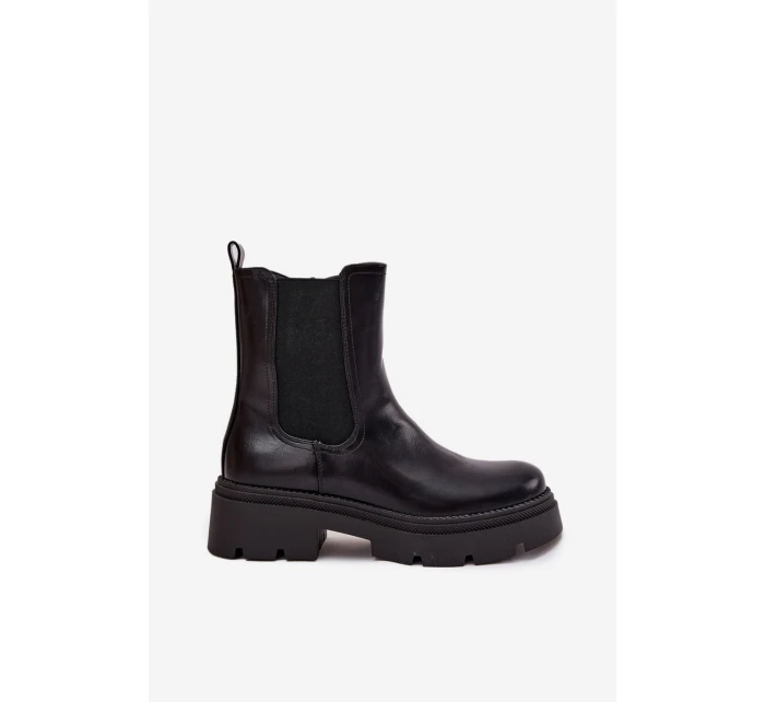 Zateplené kotníkové boty na zip Černé model 21708977 - Boto Zateplené kotníkové boty na zip Černé model 21708977 - Boto