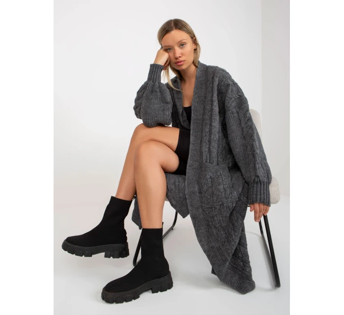 Dámsky sveter LC SW 8032 tmavo šedý