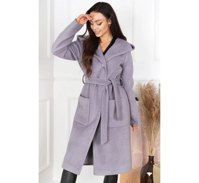 Dámský kabát model 19341929 Šedá - Merce