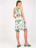 Dámske šaty WN SK 0806-5.44 Bielo-zelené - FPrice